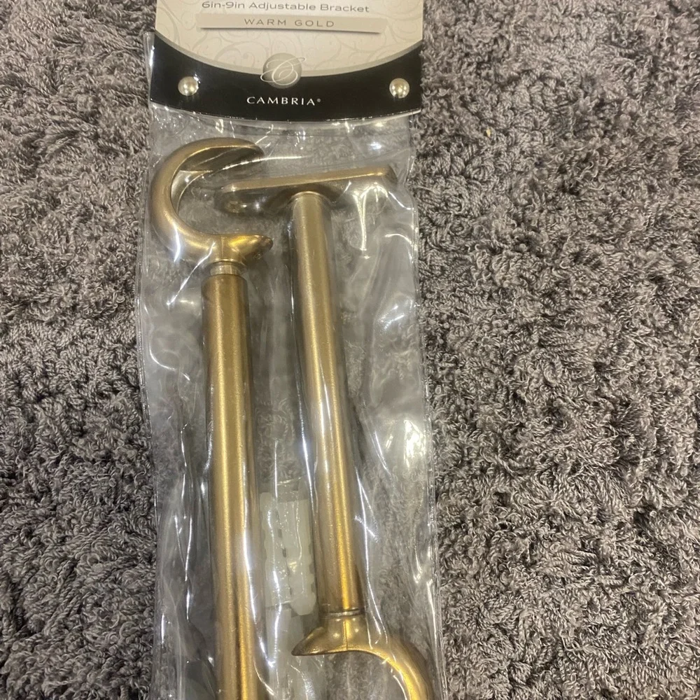 Warm Gold Extra Long Curtain Bracket - Warm Gold-Set of 2